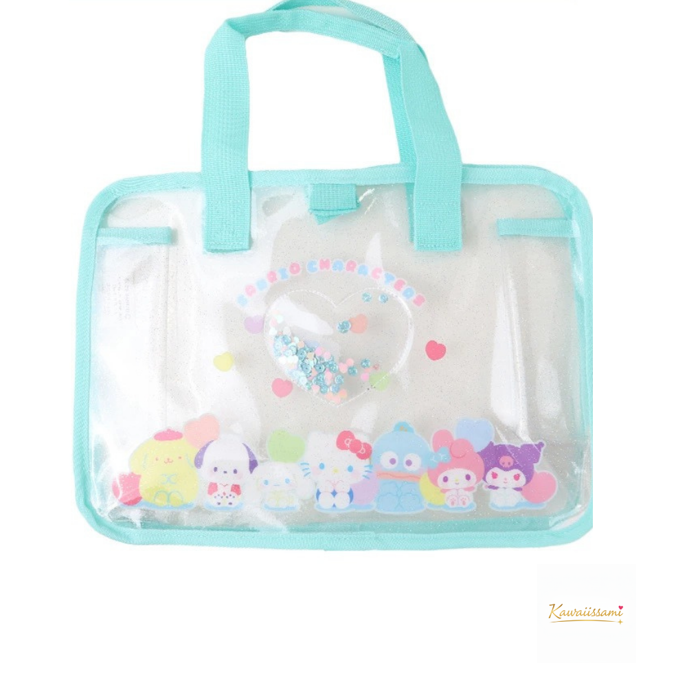 Sanrio Kids Clear PVC Pool Tote Bag (Hello Kitty / Kuromi/Sanrio Characters)