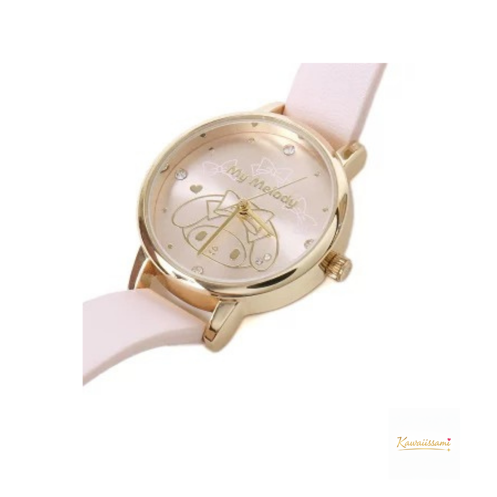 Sanrio Elegant Faux-Leather Wristwatch for Women