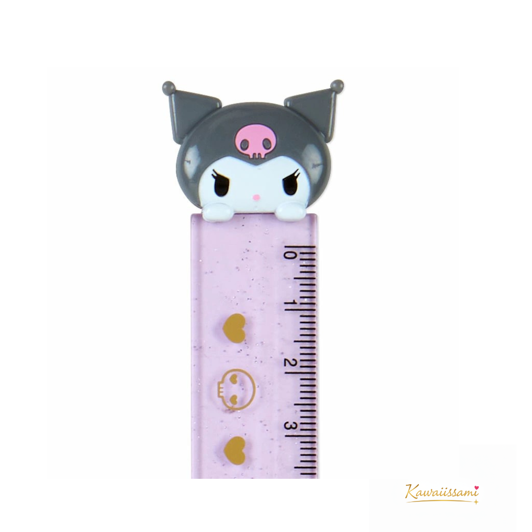 Kuromi 15cm Slim Ruler with Mascot