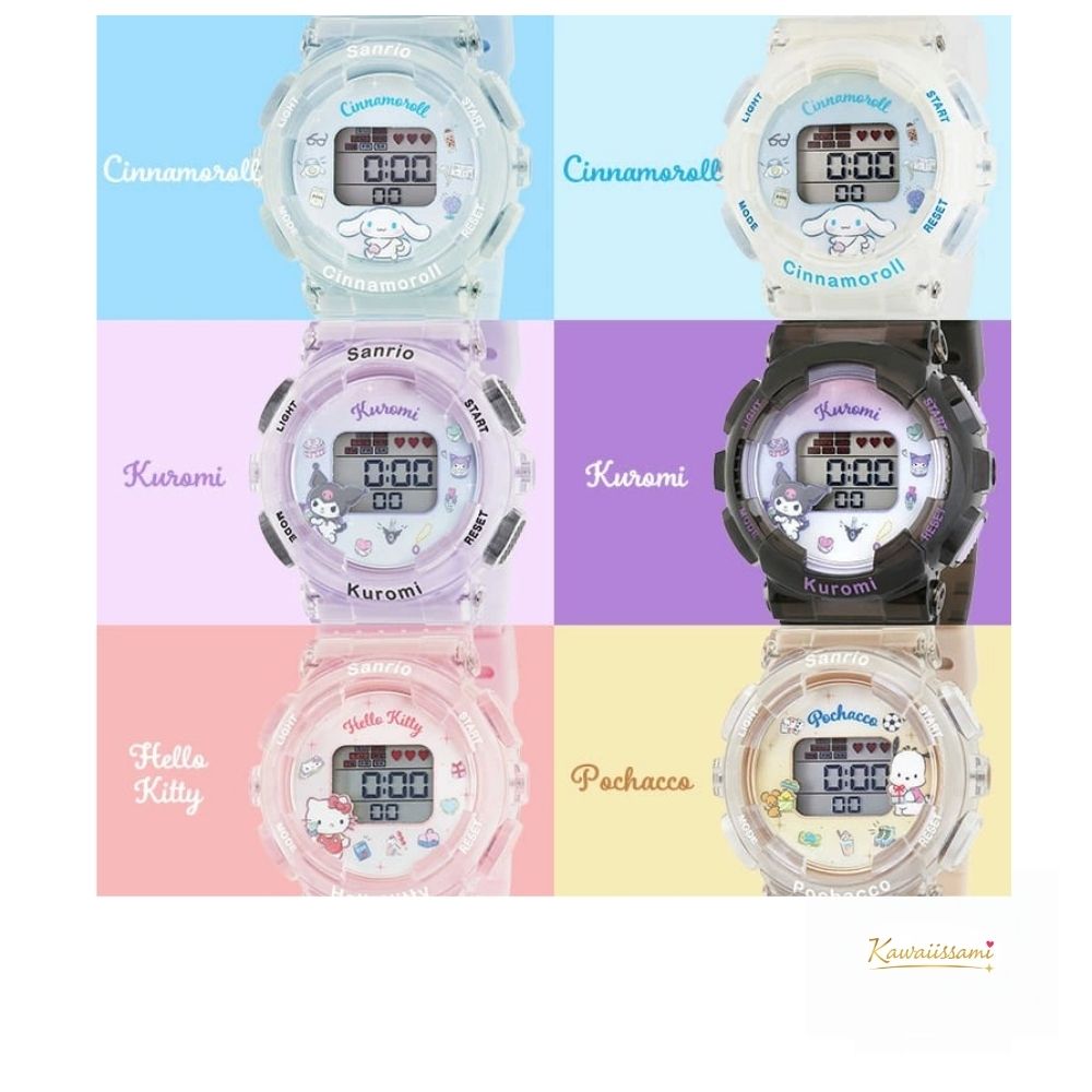 Sanrio Kids Pastel Digital Sports Watch –Character Varies