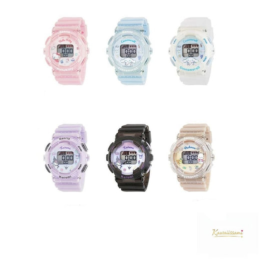 Sanrio Kids Pastel Digital Sports Watch –Character Varies