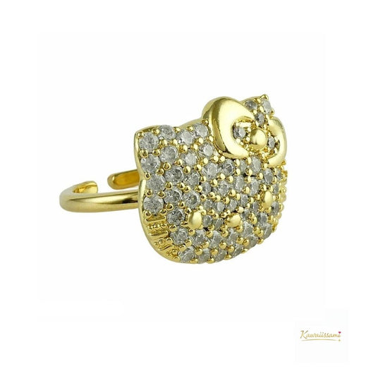 Hello Kitty Pavé Face Ring