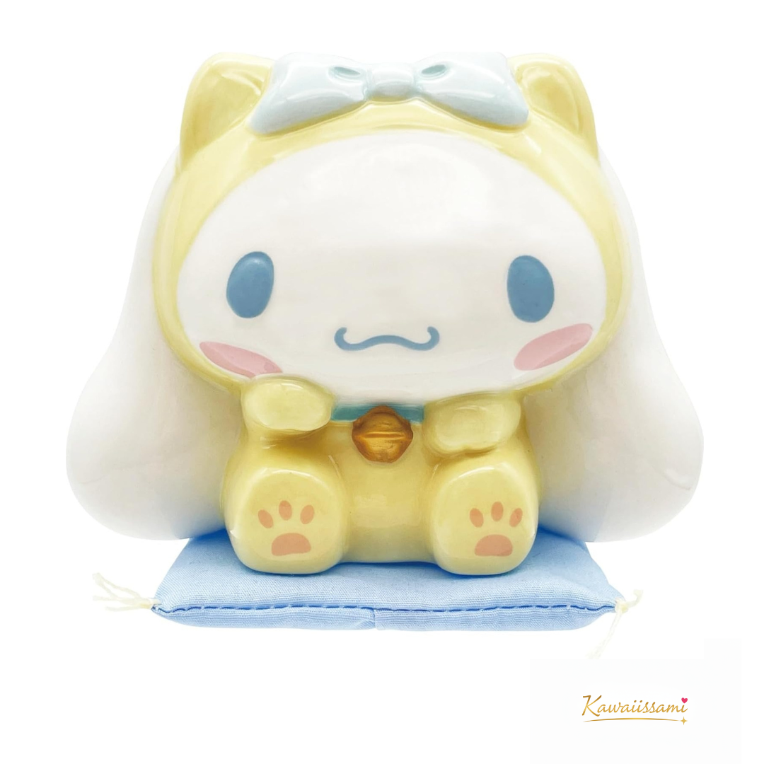 Sanrio Maneki Neko Lucky Cat Figurine – Happy Cushion Sitting