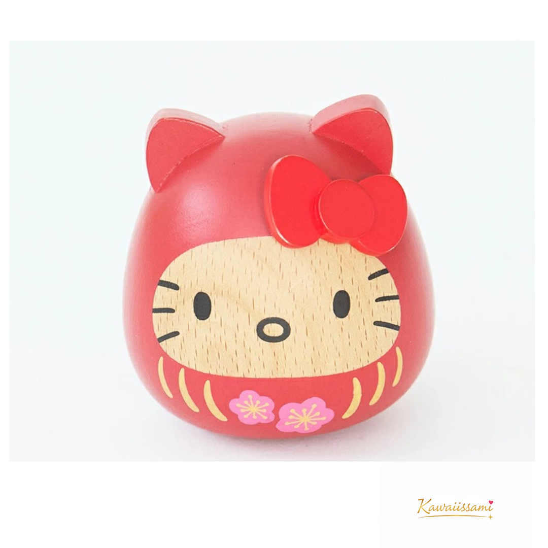 Sanrio Wooden Daruma Figurine – Hello Kitty / My Melody / Kuromi