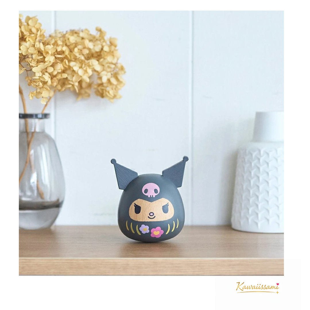 Sanrio Wooden Daruma Figurine – Hello Kitty / My Melody / Kuromi