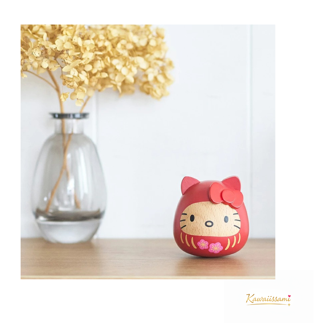 Sanrio Wooden Daruma Figurine – Hello Kitty / My Melody / Kuromi