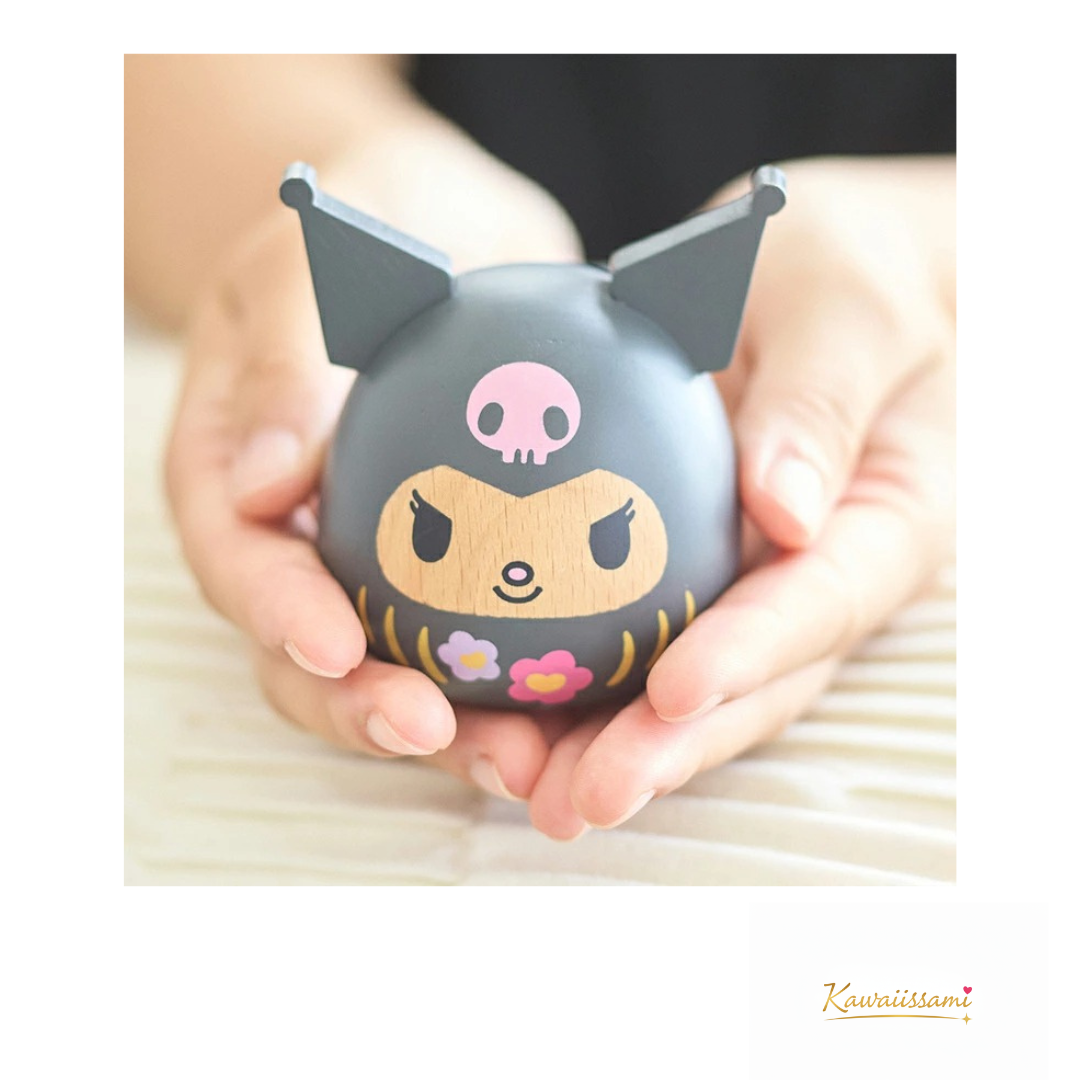 Sanrio Wooden Daruma Figurine – Hello Kitty / My Melody / Kuromi