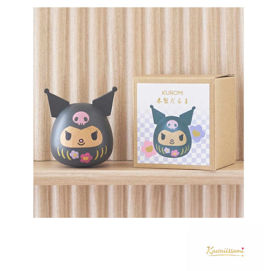 Sanrio Wooden Daruma Figurine – Hello Kitty / My Melody / Kuromi