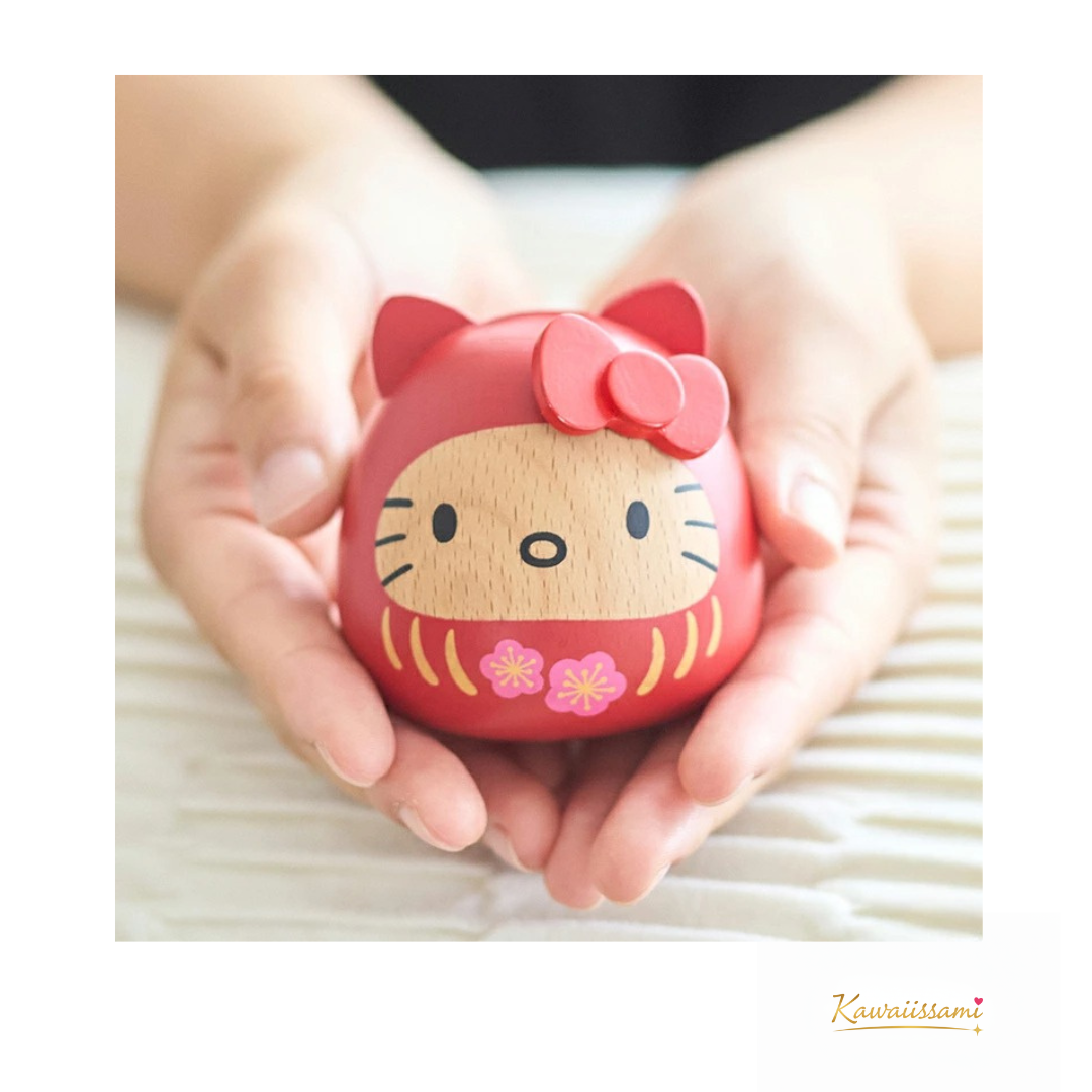 Sanrio Wooden Daruma Figurine – Hello Kitty / My Melody / Kuromi