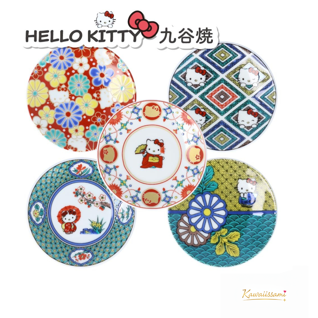Kutani Ware × Hello Kitty Small Decorative Plate – 9.5cm | Seikou Kiln