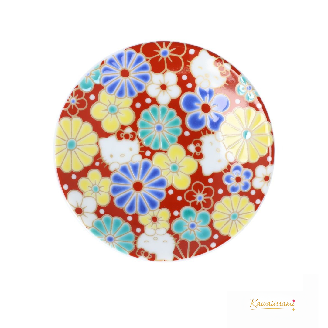 Kutani Ware × Hello Kitty Small Decorative Plate – 9.5cm | Seikou Kiln