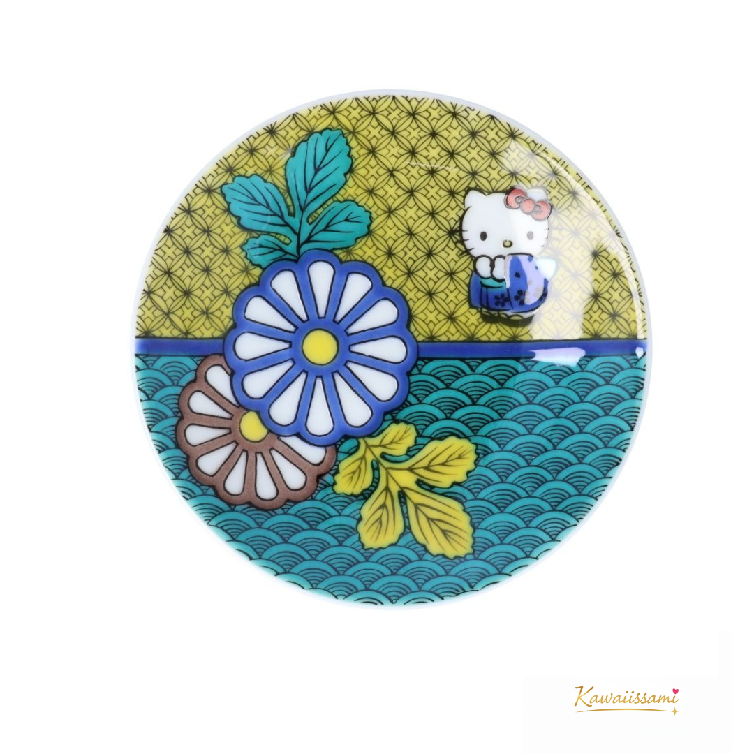 Kutani Ware × Hello Kitty Small Decorative Plate – 9.5cm | Seikou Kiln