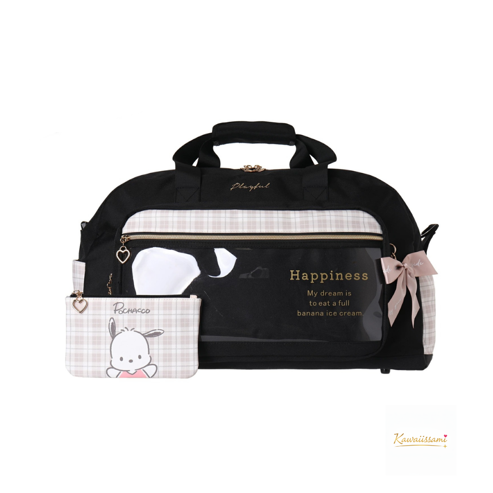 Sanrio Characters Large 40L Travel Bag - Plaid Edition