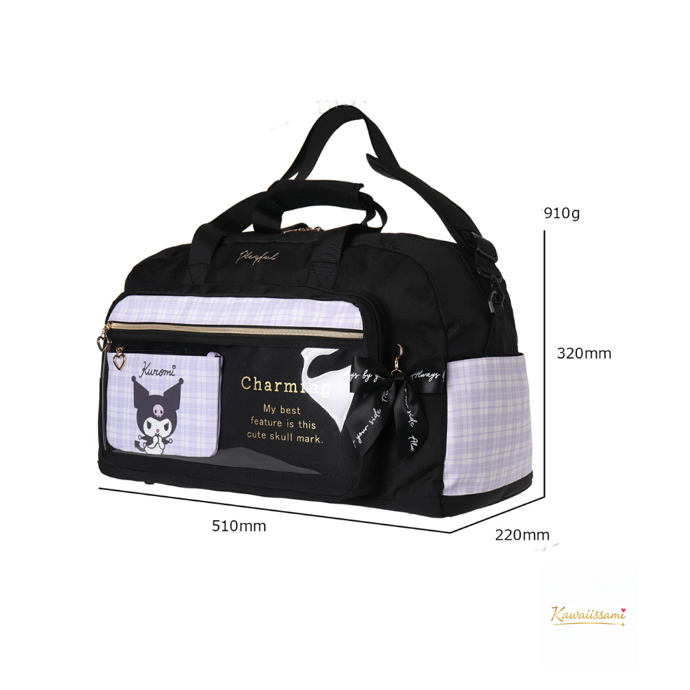 Sanrio Characters Large 40L Travel Bag - Plaid Edition