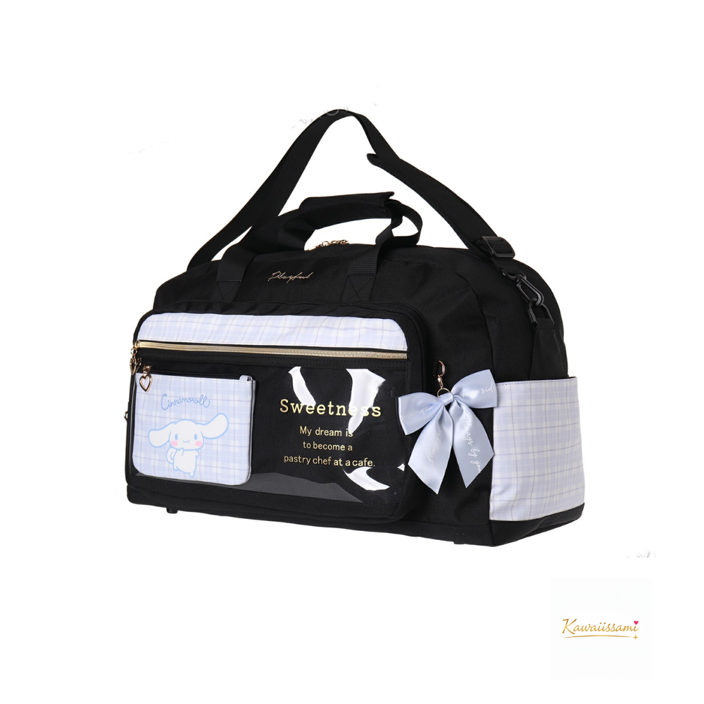Sanrio Characters Large 40L Travel Bag - Plaid Edition