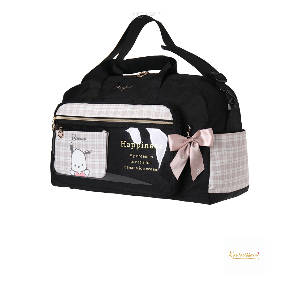 Sanrio Characters Large 40L Travel Bag - Plaid Edition